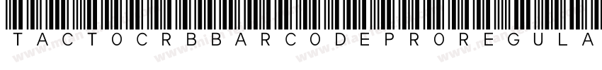 TACTOCR BBarCodePro Regular字体转换